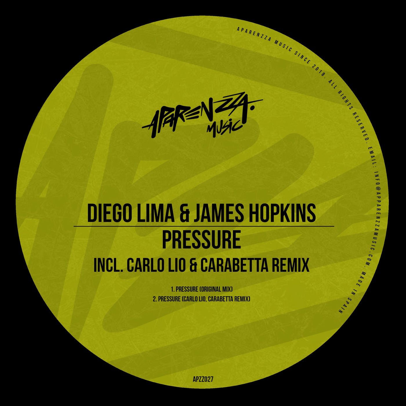 Diego Lima, James Hopkins – Pressure [APZZ027]
